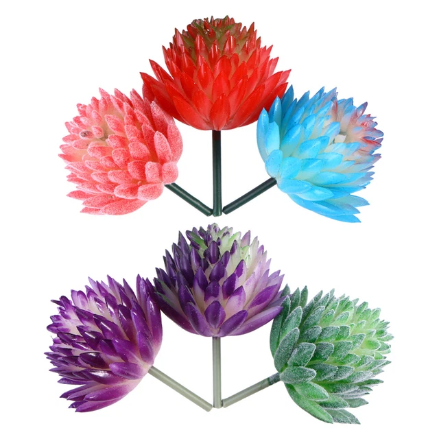 6 Pcs Realistic Faux Succulents Artificial Succulent Potted Plant