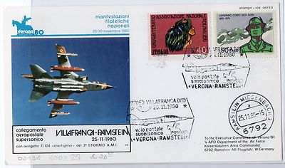 1961 ITALY REPUBBLICA POSTA AEREA VOLO RAM CASABLANCA-MILANO B/6843 