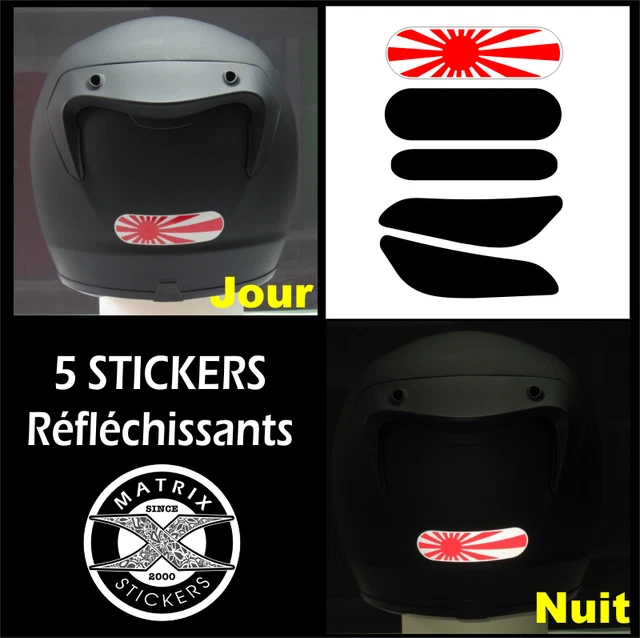 Stickers Réfléchissants Johnny Hallyday – Pour Casque Moto – 7,5x7,5 Cm – Rétro Et Sécurité