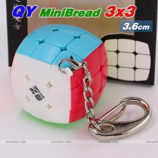 QiYi Keychains Mini Cube MiniBread 3x3 3.6cm Plane Small Magic Cube