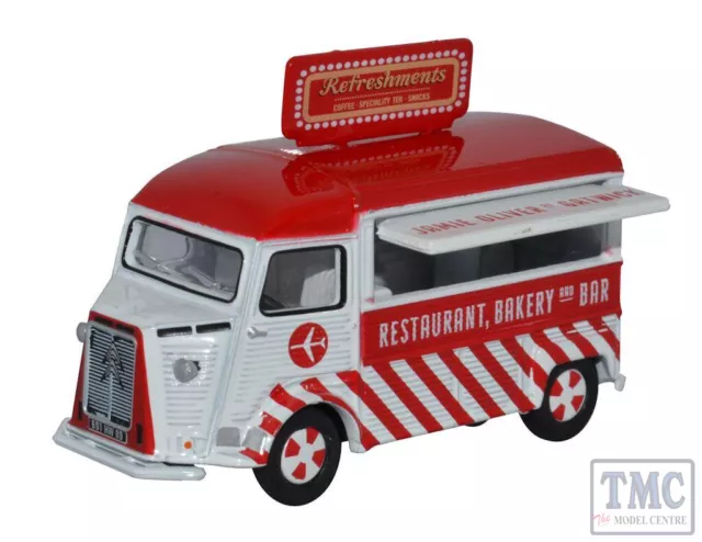 76CIT002 Oxford Diecast OO Citroen H Type Catering Van Jamie Oliver at Gatwick