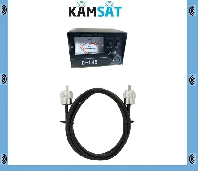 CB RADIO ANTENNA D145 Swr Power Meter + Patch Lead 50 Cm £25.99