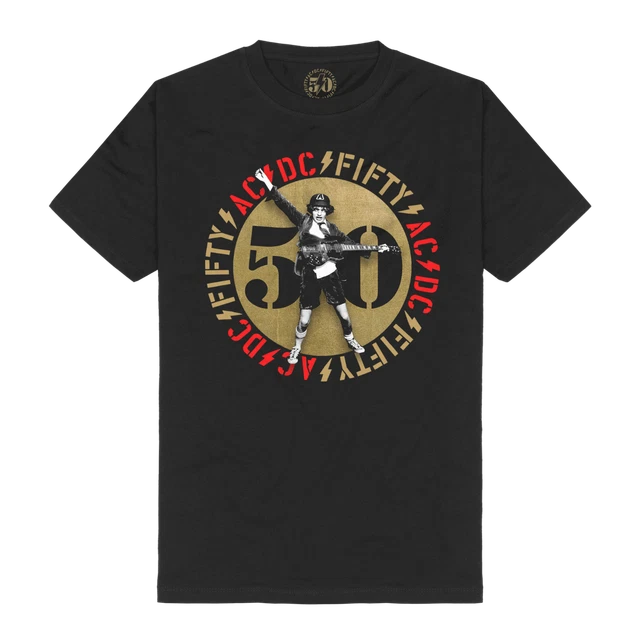 AC/DC 50 YEARS Angus Emblema Official Merchandise Camiseta M/L/XL / 2XL ...