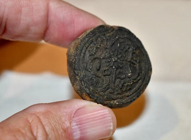 Antique Majapahit Terracotta / Clay Seal / Stamp from Eastern Java (Indonesia)