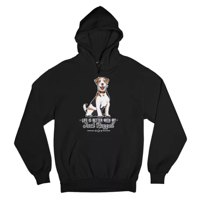 Life is Better With My Jack Russell Sweatshirt Small Dog Animal Lover Hoodie