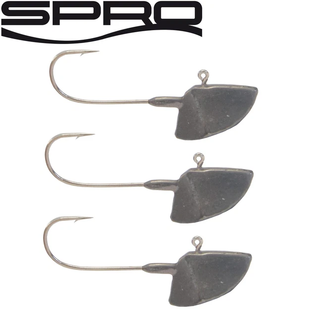 Spro Erie Jighead Gripper Jig 22 polished - 3 Erie Jighaken Gamakatsu, Jigkopf