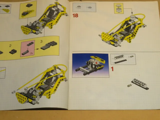 vecchio opuscolo con istruzioni di montaggio LEGO TECHNIC 8414 1997 manuale per 2