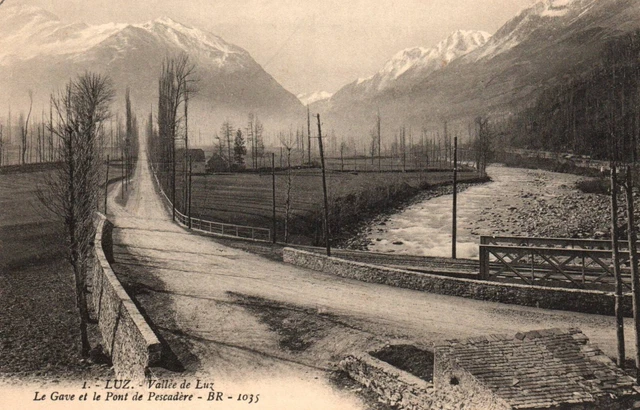 CPA 65 - LUZ (H. Pyrenees) - 1. Le Gave et le Pont de Pescadère - BR 1035