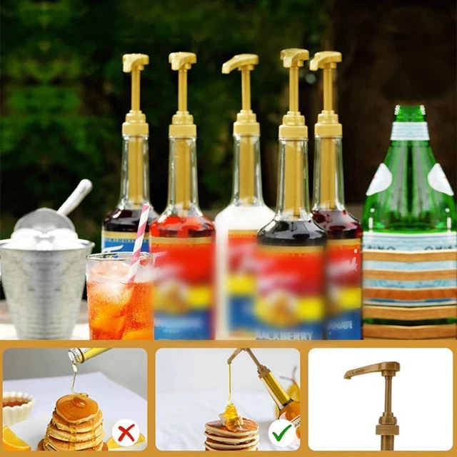 Lot 8 Pompes Doseuses Sirop 28/410 – Pompe Distributeur Sauce 4 Ml – Pompe Bidon Cuisine & Salle De Bain – Blanc Robuste