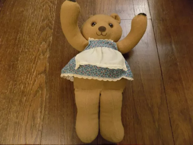 Vtg Fisher Price 1981 Mama Bear Teddy Bear Plush w Apron Dress Stuffed #248 CUTE