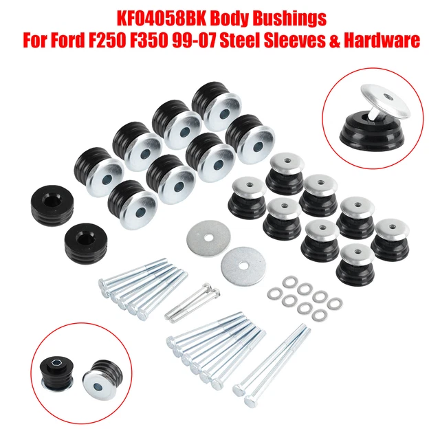 KF04058BK BODY BUSHINGS For Ford F250 F350 9907 Steel Sleeves