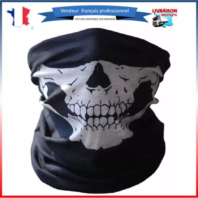 Cagoule Tête de Mort Masque Moto Biker Cache Nez Tour De Cou Echarpe