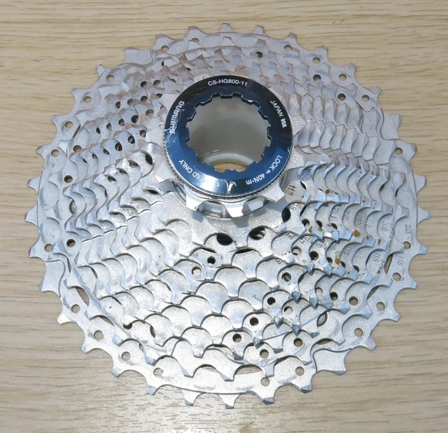 Cassette Shimano CS-HG800 11-34 Dents 11 Vitesses, Compatible Ultegra/GRX/XT - Neuve, Argent