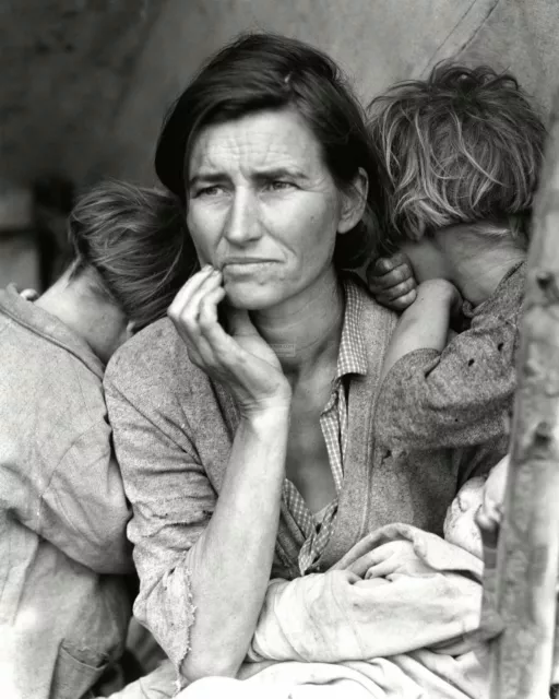 MIGRANT MOTHER 1936 Dorothea Lange Old Photo Picture Reprint 8" x 10"