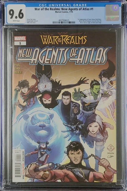 War of the Realms: New Agents of Atlas #1 CGC 9.6 HI GRADE Marvel KEY Luna Snow