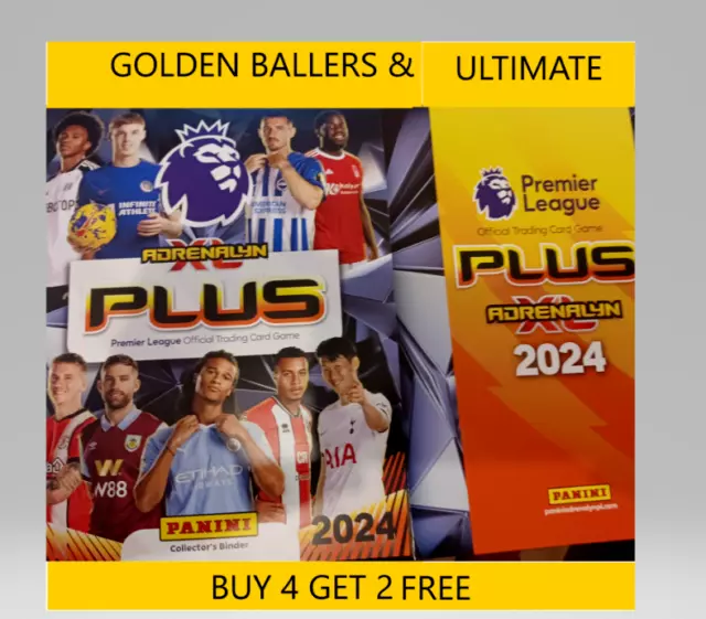 Panini Adrenalyn XL Plus Premier League 2024 GOLDEN & ULTIMATE CARDSBUY 4 GET 2