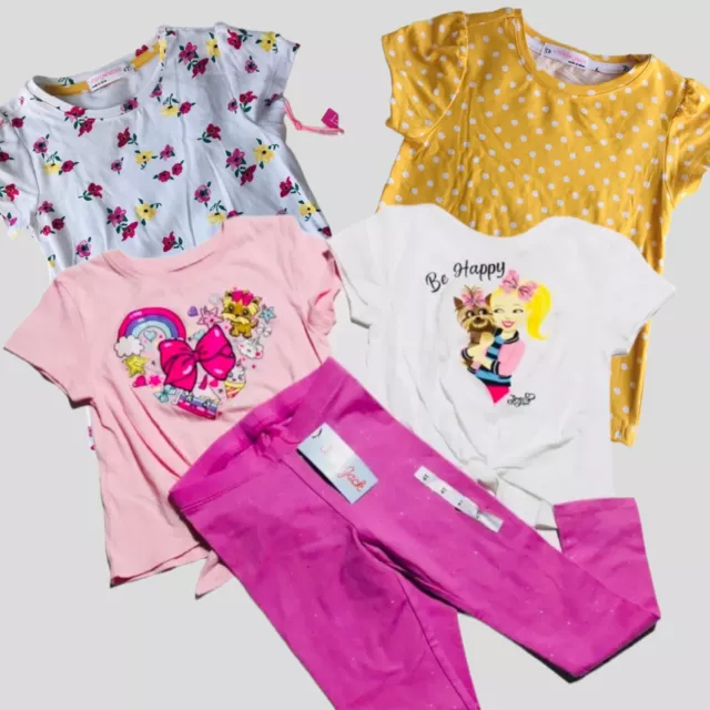 New Girls Spring/Summer Bundle Of clothes Size 4 T Cat & Jack, Jojo Siwa NWT Lot