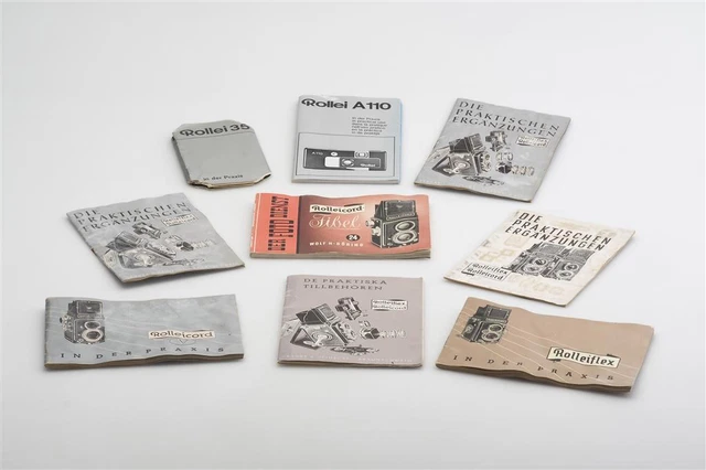 Lot of 9x Rollei Rolleiflex Rolleicord Instructions & Broch. (1701538655)
