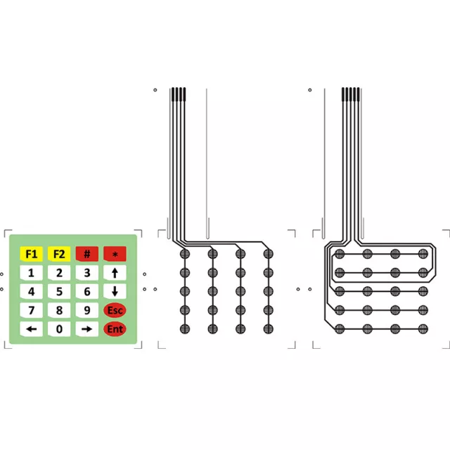 4x5 Matrix Array 20 Key Membrane Switch Keypad Keyboard 4*5 Keys For Arduino New