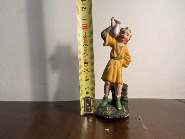 STATUINA PRESEPE IN GESSO - CONTADINO Pastore - Vintage Antica - Presepio