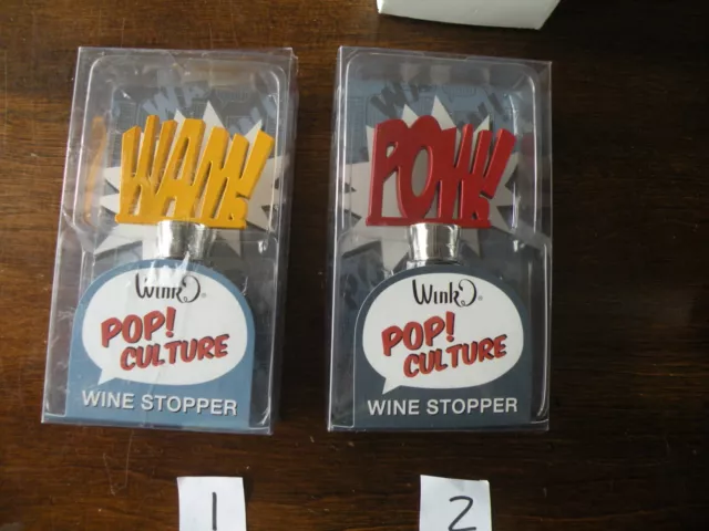 Wine Bottle Stopper by Wink  ~ Pop Culture ~ "WHAM" / POW 2 style PICK 1 NEW M2