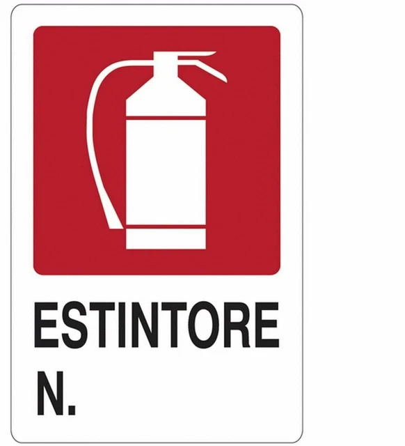 12 Cartelli Estintore In PVC – 20x30 Cm, Plastificati, Alta Visibilità, Per Sicurezza Sul Lavoro E Segnaletica Antincendio