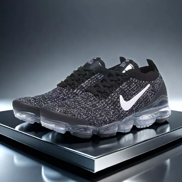 Size US 7-11   Nike Air Vapormax Flyknit 3 Oreo Grey Black White New  Men's shoe