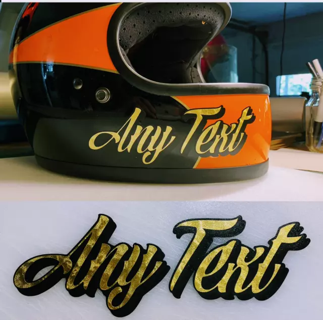 2 CUSTOM NAME DECALS helmet dyna fxr harley custom davidson sticker shield cvo