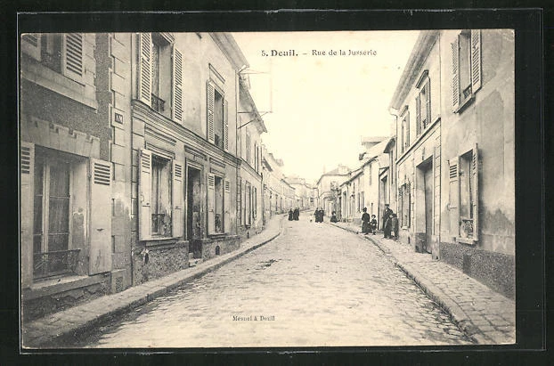 CPA Deuil, Personnes dans Rue de la Jusserie