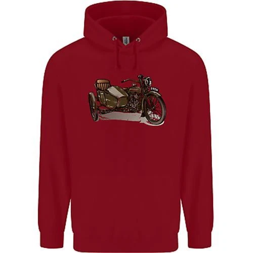Felpa con cappuccio moto e sidecar biker moto bambini 4