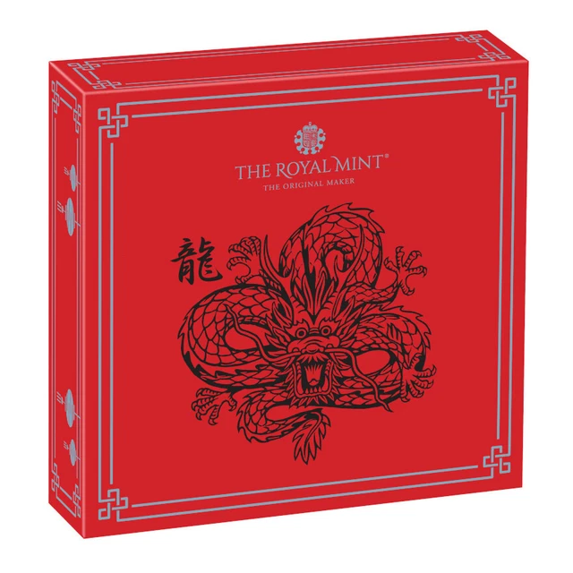 LUNAR YEAR DRAGON 2024 UK 1oz Silver Proof Silber Lunar Drache PP Royal