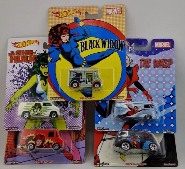 Real Riders Hothwheels HOT WHEELS - Real Riders - Marvel Women - Complete Full Set Bundle ...