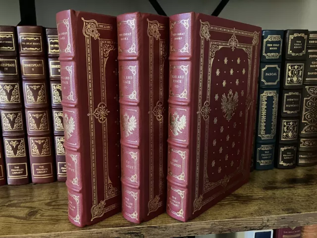 War And Peace Tolstoy Franklin Library 3 Vol Great Books Of The Western World