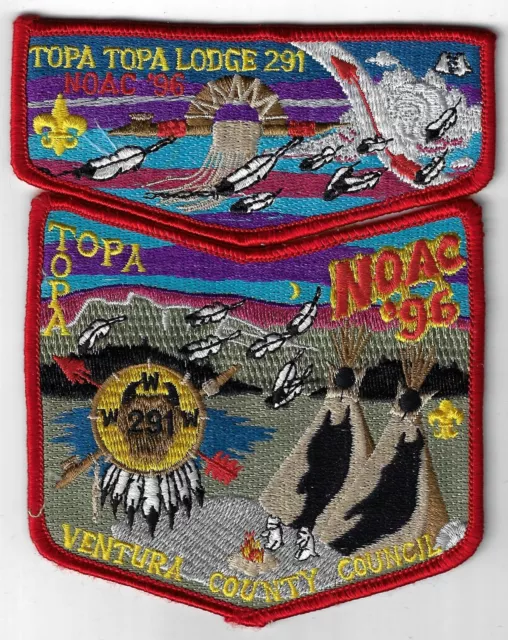 OA 291 Topa Topa '96 NOAC Flap Set RED Bdr. Ventura County CA [FBL-1985]