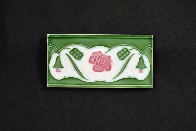 Antique Japanese Majolica Border Tile,   c.1920