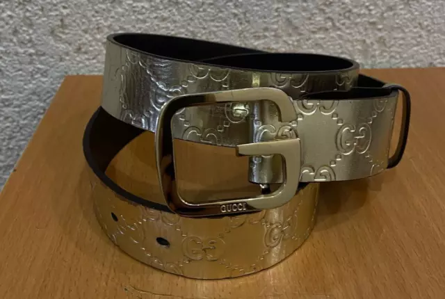 Gucci belt with G buckle patent leather