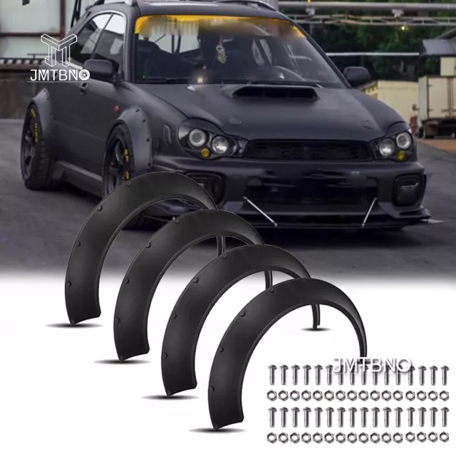 4X Car Fender Flares Extra Wide Flexible Wheel Arch Body Kit For Subaru WRX STI