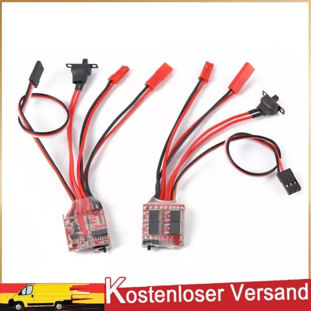 2 pz set durevole mini controller elettronico spazzolato per auto RC con 5,7 V