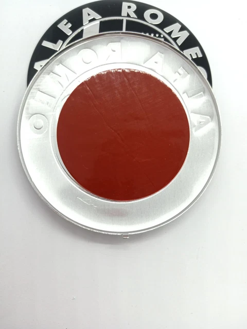 EMBLEME CAPOT / Coffre Alfa Romeo 74mm Métal Sigle Emblem Badge Logo Noir Chromé EUR 4,99 - Foto 7