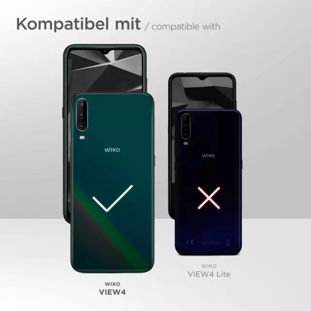 2x Echt Glas für Wiko View4 Panzerfolie Handy Hartglas Premium Displayschutz 2