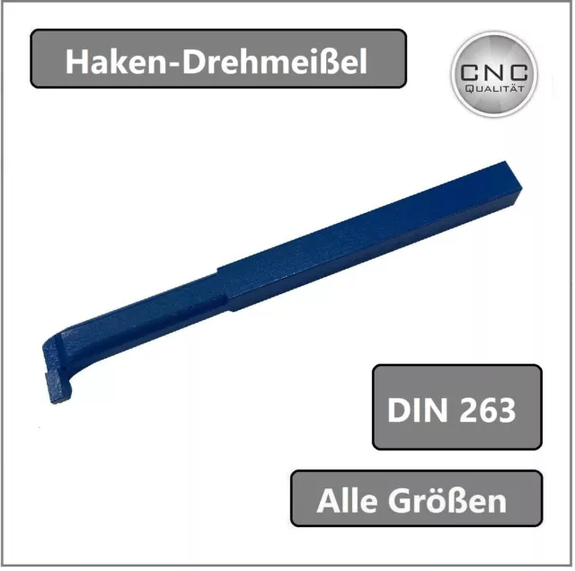 CNC QUALITÄT Haken- Drehmeißel Schaft 8x8 bis 20x20 mm Drehstahl DIN 263