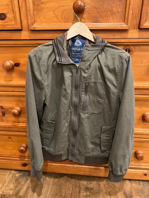 Green American Rag Bomber Jacket Mens Size Medium