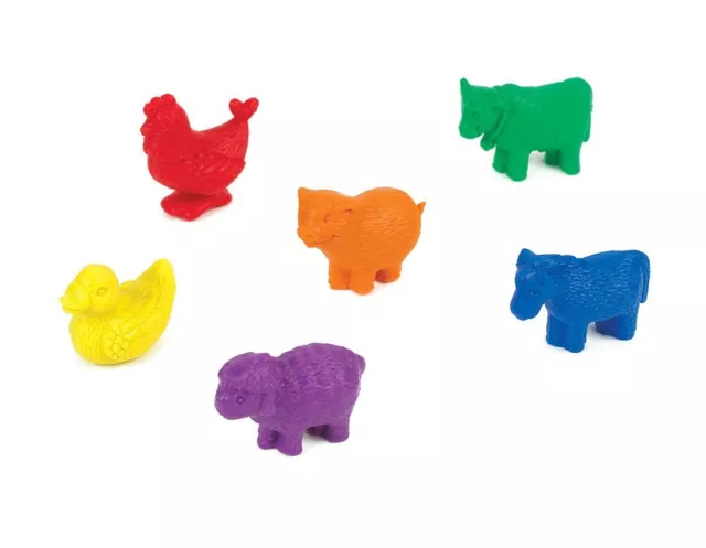 Sea Life, Farm Animals & Transport Counters Sorting Kids 4 x 6 Colours Plastic 3