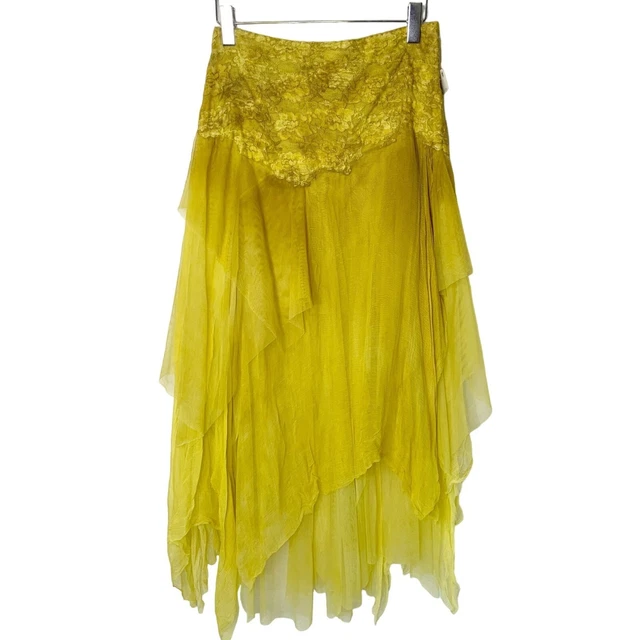Free People x Brenda Knight M NEW Nigel Preston Fairy Chiffon Skirt Festival Ste Free People x Brenda Knight M NEW Nigel Preston Fairy Chiffon Skirt Festival Ste