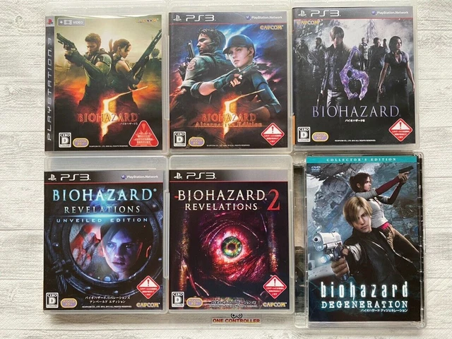 SONY PS3 Biohazard Resident Evil 5 6 Revelations 2  & DVD set from Japan