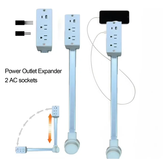 POWER OUTLET EXTENDER Power Socket Expander 2Xac Sockets 1Xusb a 1Xusb ...