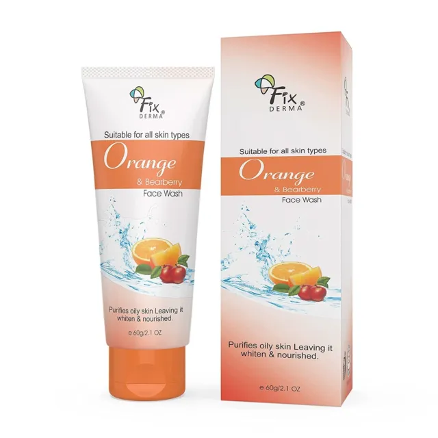 Lavado facial adecuado Fixderma con naranja y baya para todos los tipos de piel 60 gm
