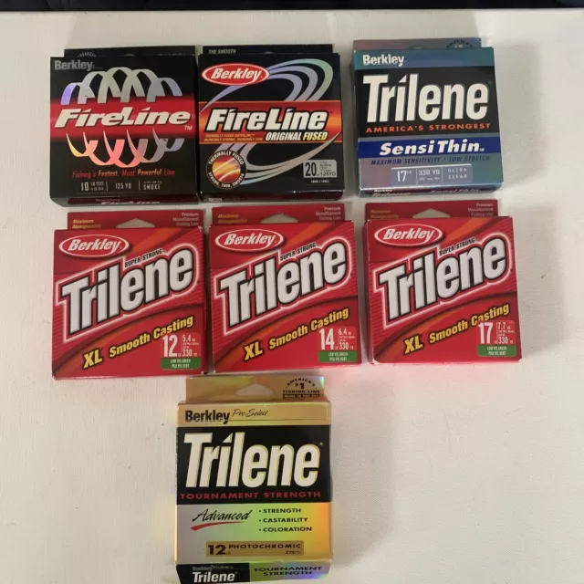 7 New Berkley Fireline / Trilene Fishing Line Variety lbs. LQQK