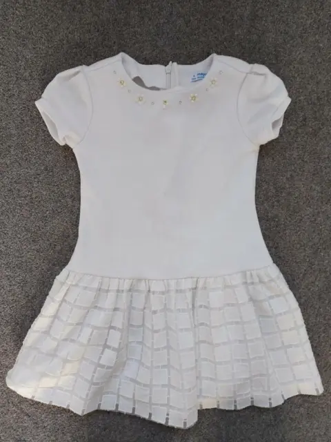 Lovely Off White Lacy Dress From Mayoral, 4 Years