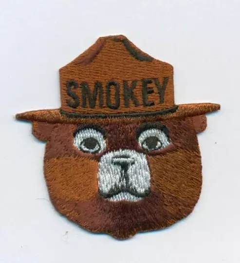 Smokey bear embroidered patch collectible design firefighting 2.5 Inches Size